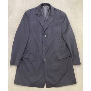 LORO PIANA Storm System Coat Jacket Button Up Wool 46 R Navy Blue 2XL